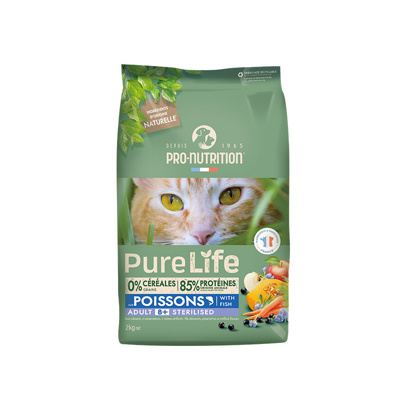 Pure Life Adult 8+ Sterilised with Fish 2 kilos